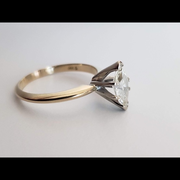 .74 ct Marquise cut diamond ring - Picture 4 of 5
